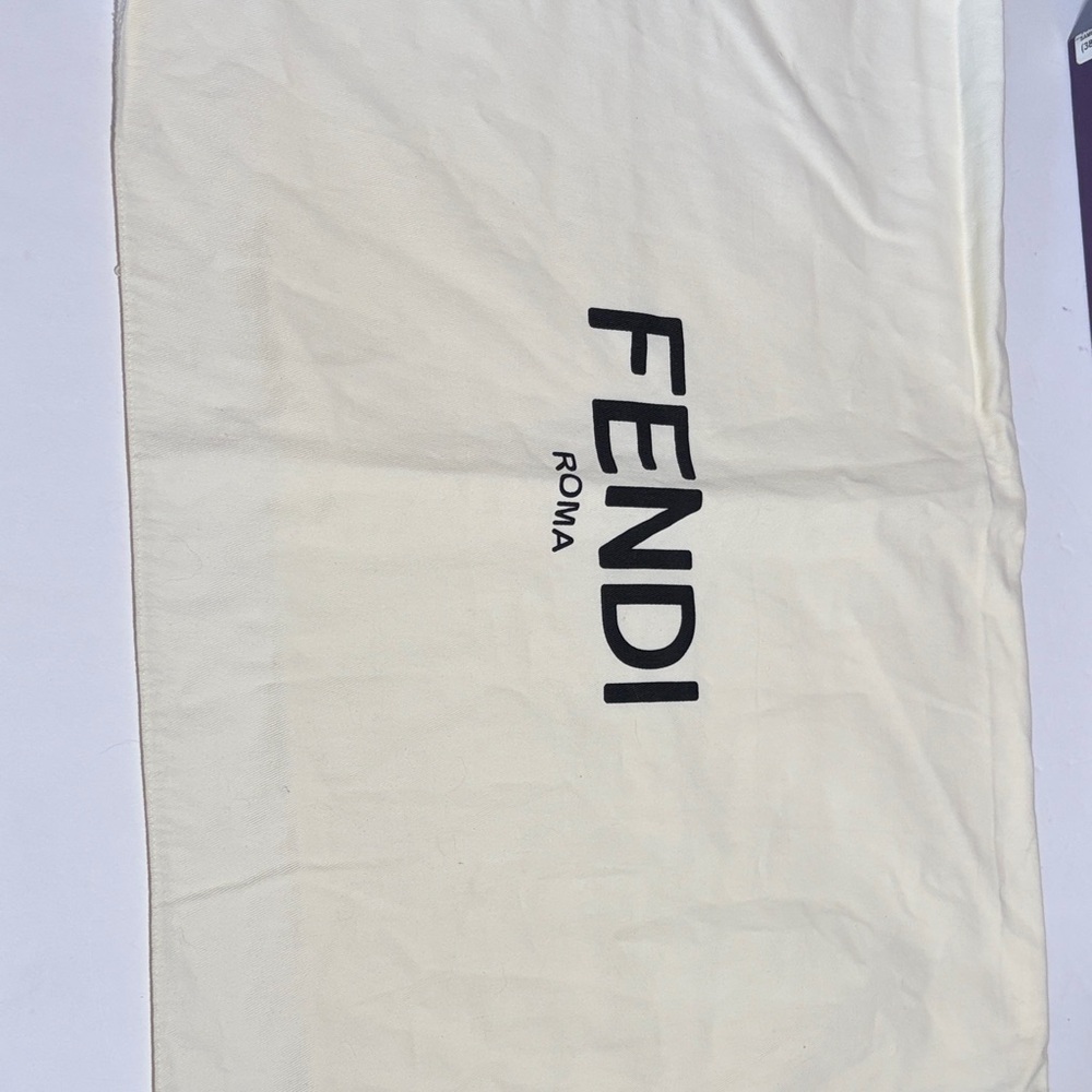 Fendi Cream Storage Bag with Black Logo 23 x 17 inches dust bag